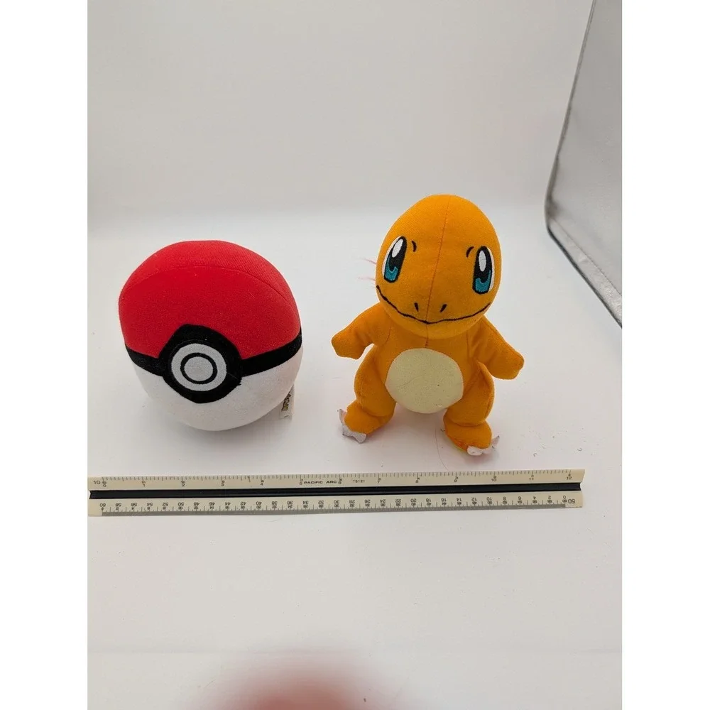 Pokemon Charmander Plush and Poke Ball Set Orange Fire Type Stuffed‎ Toy 6 Inch